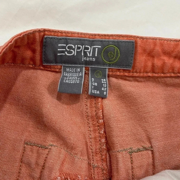 Esprit women’s orange ankle wide leg jeans vintage Y2K - Picture 3 of 8